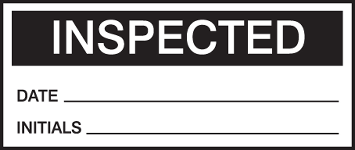 INSPECTED DATE INITIALS
