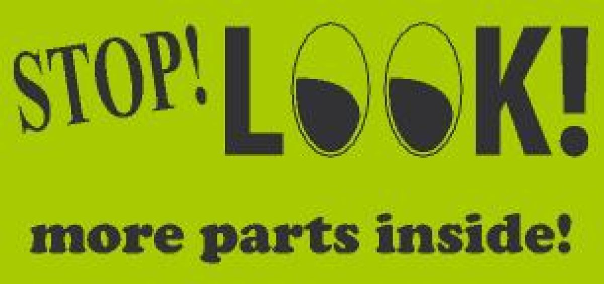 LABELS, STOP..LOOK..., 2 X 4 1/4, PS PAPER, 500/RL