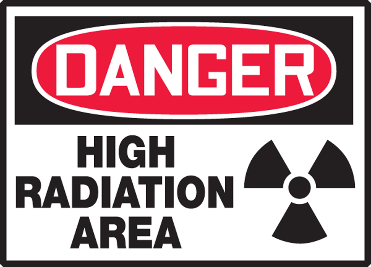 High Radiation Area OSHA Danger Safety Label LRAD115