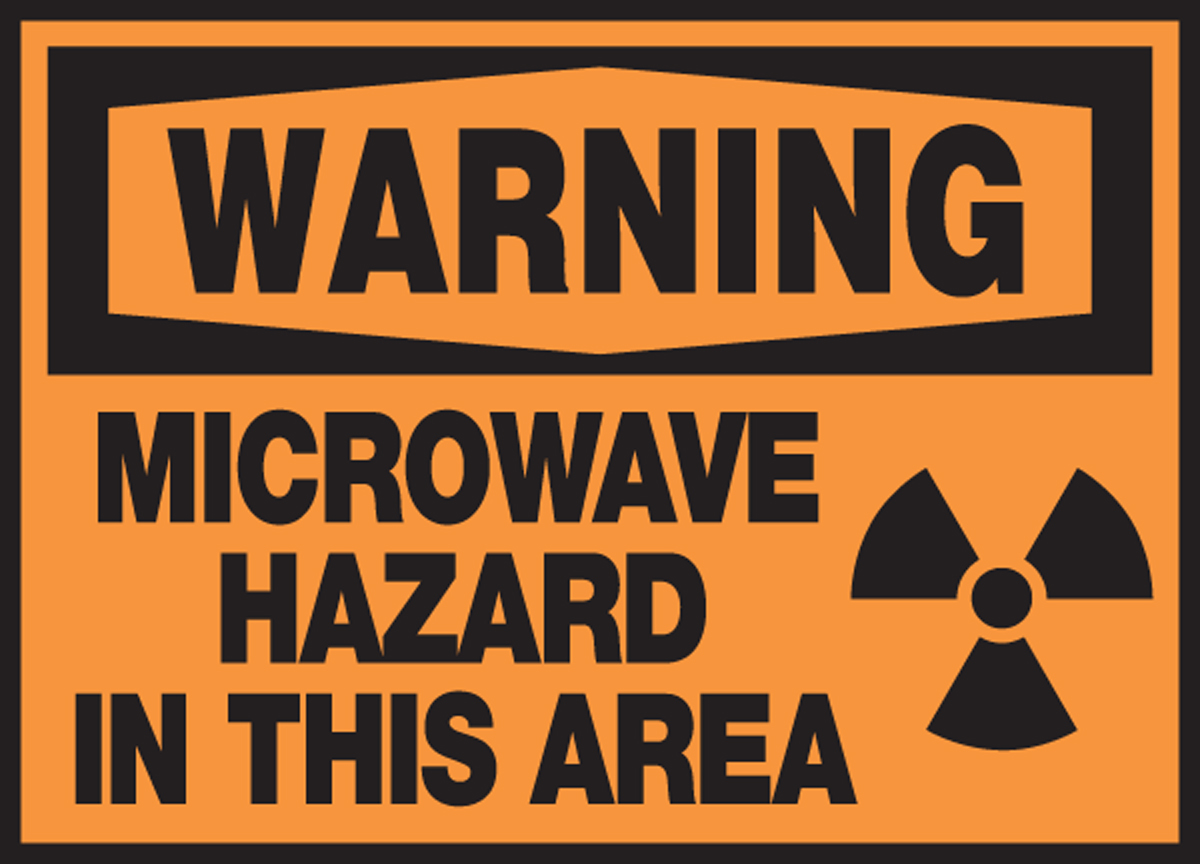 Microwave Hazard In This Area OSHA Warning Safety Label LRAD307