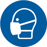 Safety Label, Legend: WEAR MASK