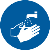 Safety Label, Legend: WASH HANDS