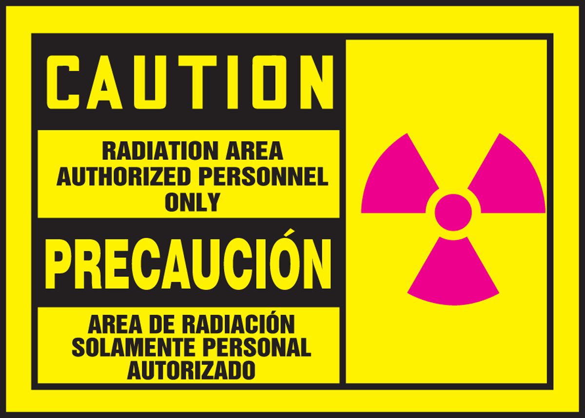 RADIATION AREA AUTHORIZED PERSONNEL ONLY (W/GRAPHIC) (BILINGUAL)