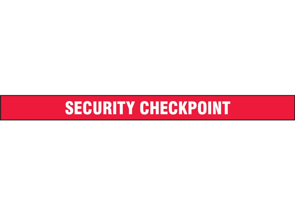 Gate Arm Sign: Security Checkpoint