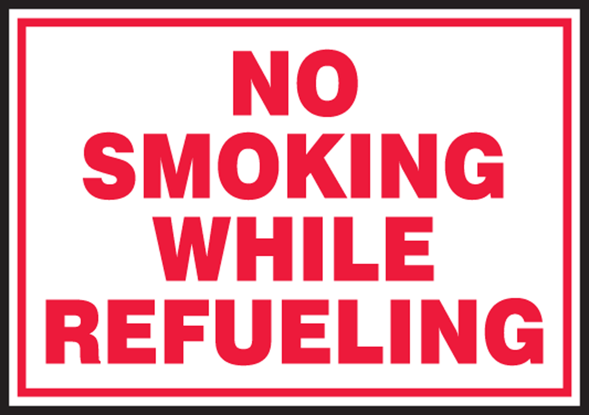NO SMOKING WHILE REFUELING