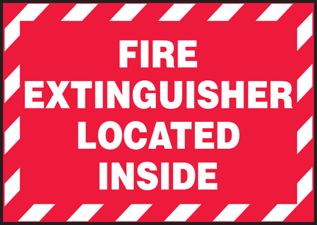 FIRE EXTINGUISHER LOCATED INSIDE
