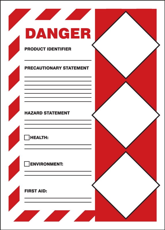 GHS Secondary Container Labels - DANGER