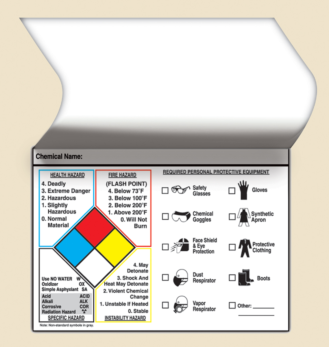 Self-Laminating NFPA Protective Equipment Label