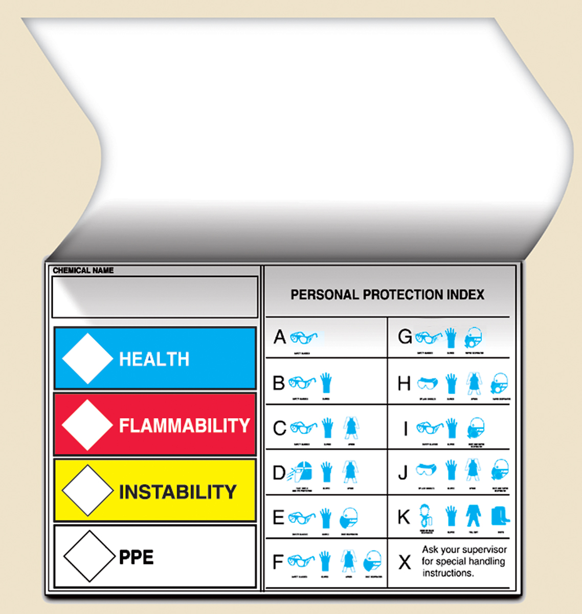 Self-Laminating HMCIS Protective Equipment Label