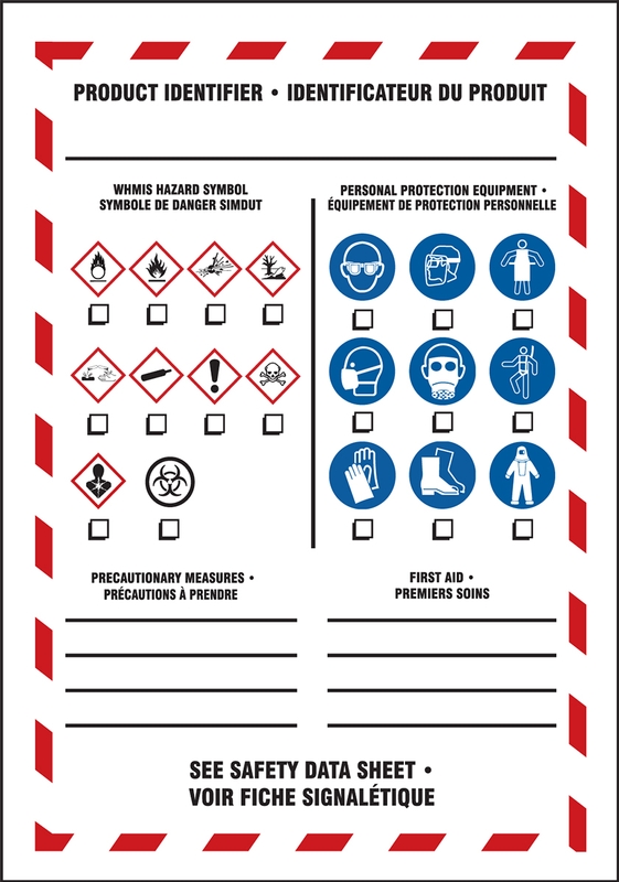 Haz-Com, Legend: WHMIS WORKPLACE LABELS