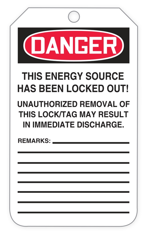 Accuform 100 Lockout Tags By-The-Roll, Danger Do Not Operate, US