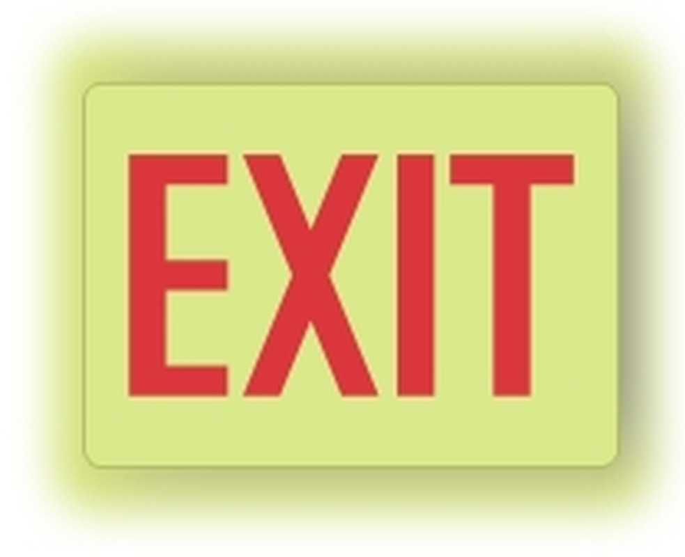 Safety Sign, Legend: EXIT