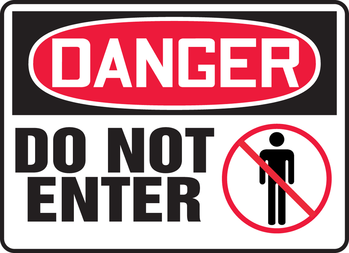 OSHA DANGER SAFETY SIGN DO NOT ENTER THIS AREA 742415842485