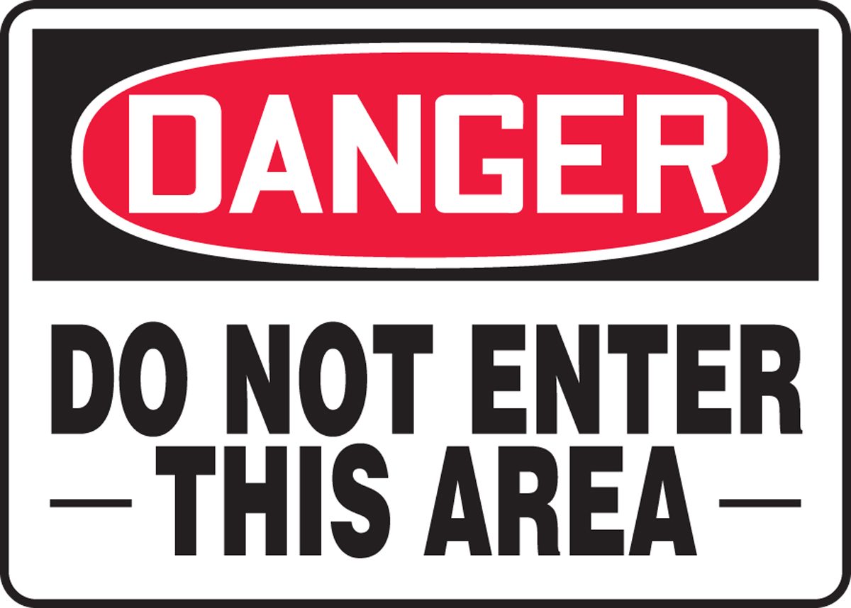 Restricted Area Persons Not AssignedHeavy Duty Sign or Label OSHA Danger 