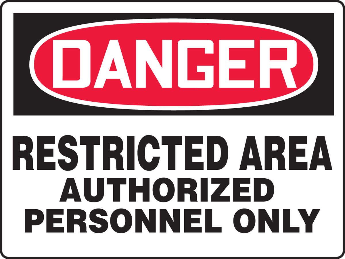 Danger Restricted Area Sign Aluminium Metal Safety Warning UV Hazard Sign 