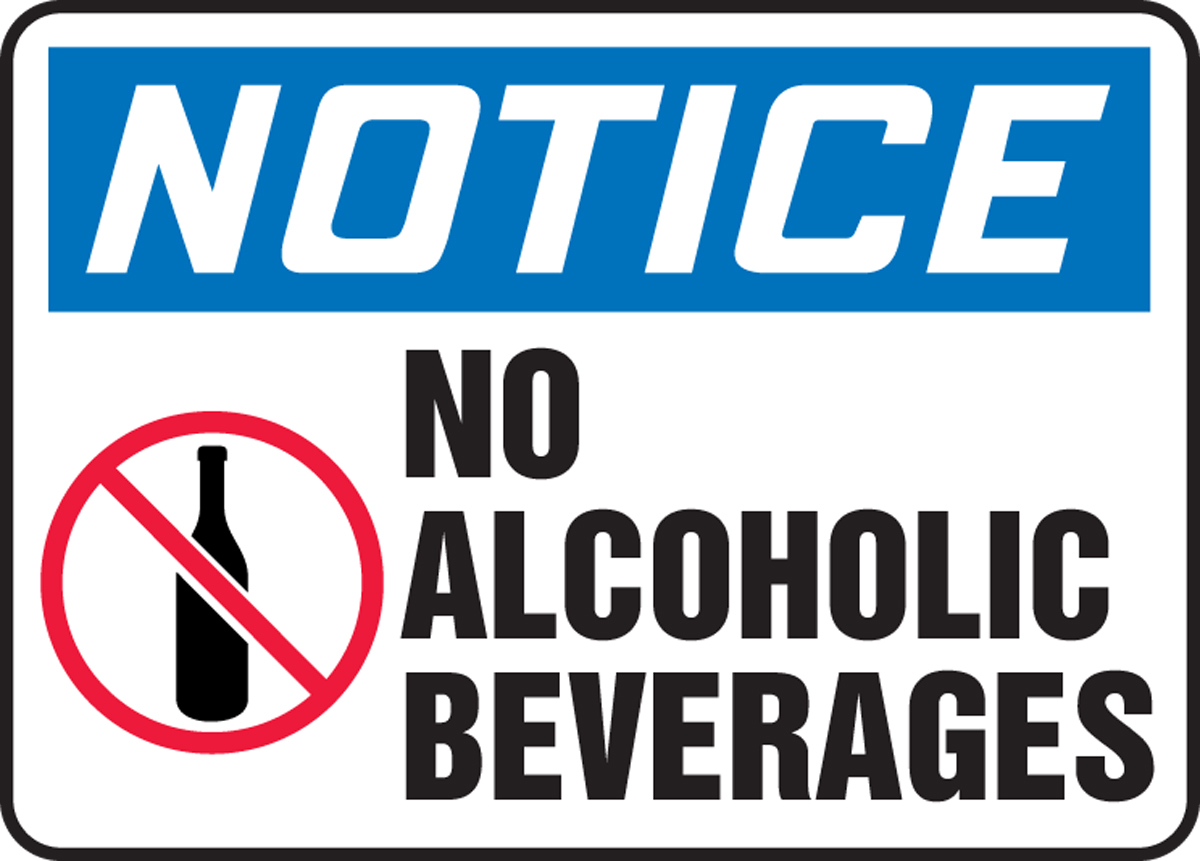 NO ALCOHOLIC BEVERAGES (W/GRAPHIC)