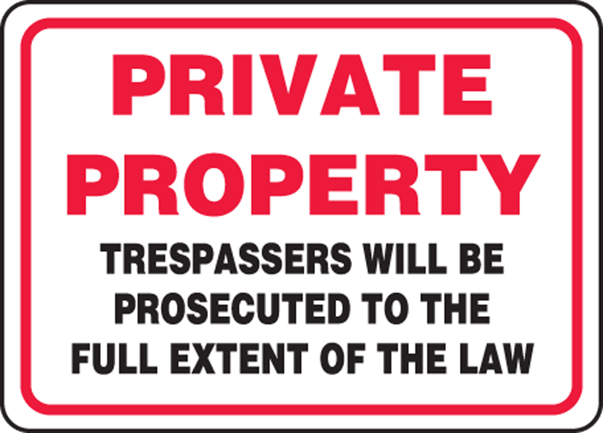 Warning Private Property Keep Out Sign Trespassers Trespassing Size Options 