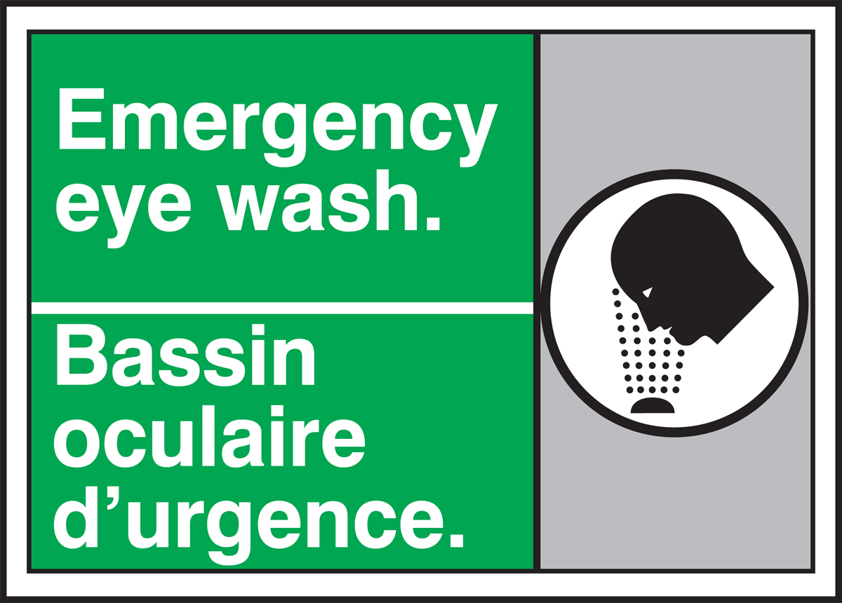 EMERGENCY EYE WASH (W/GRAPHIC)
