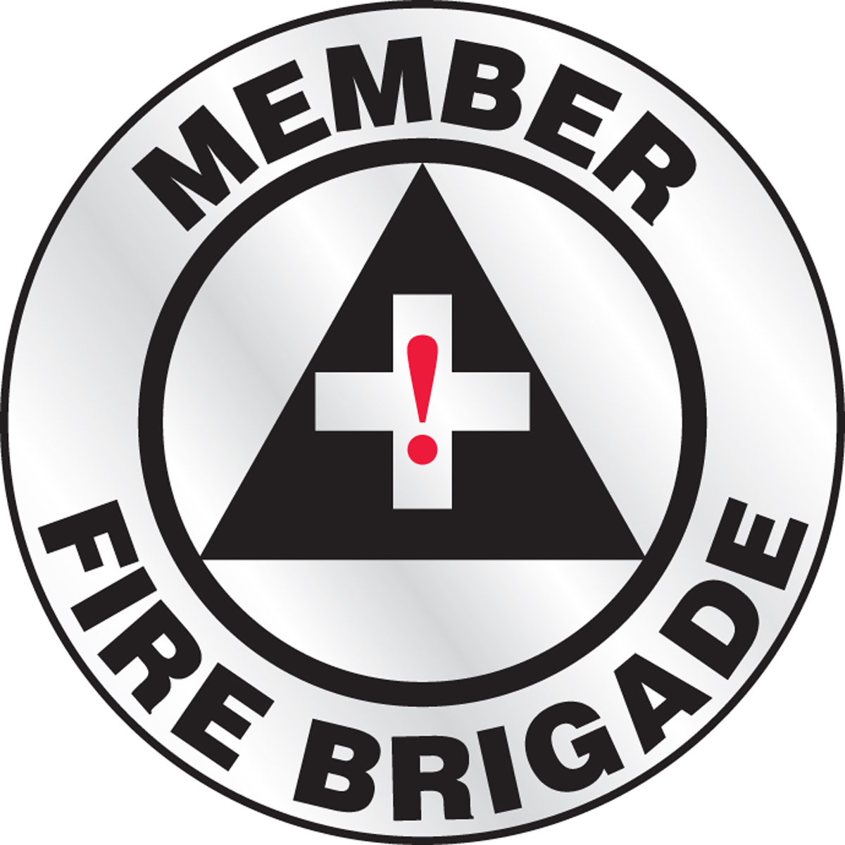 Safety Label, Legend: MEMBER FIRE BRIGADE