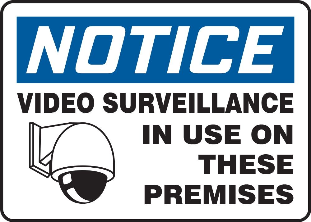 Security Notice Video Surveillance in Use Sign Aluminum Metal  12" x 8" SN1 