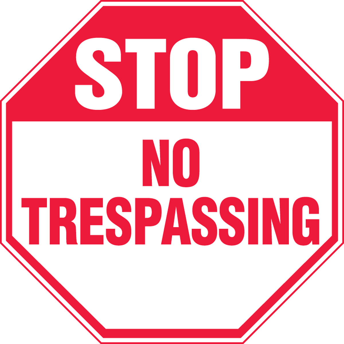 10 x 14 Inches MADM076XF Dura-Fiberglass AccuformDanger No Trespassing Safety Sign 