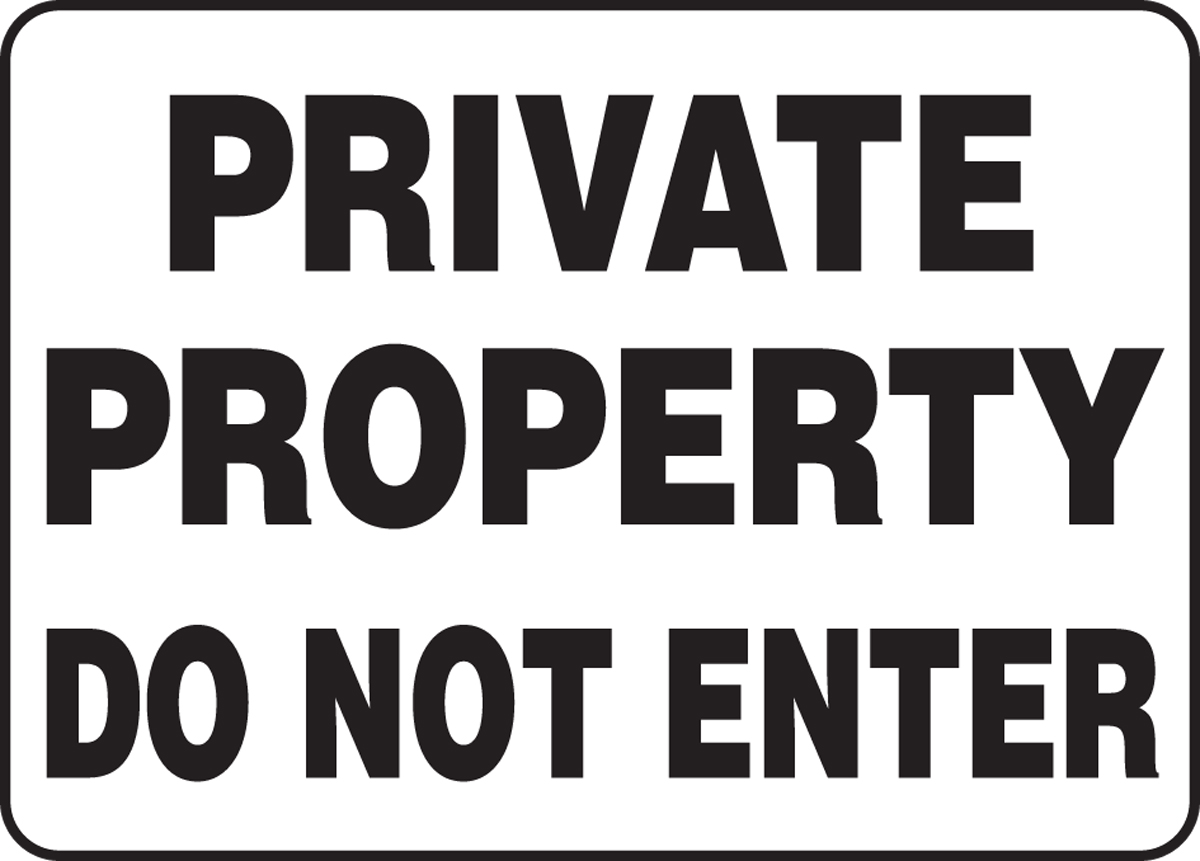 Plastic Single 12x18 Private Property Yellow Sign Single Sign Large Do Not Enter Trespassing Warning Signs 