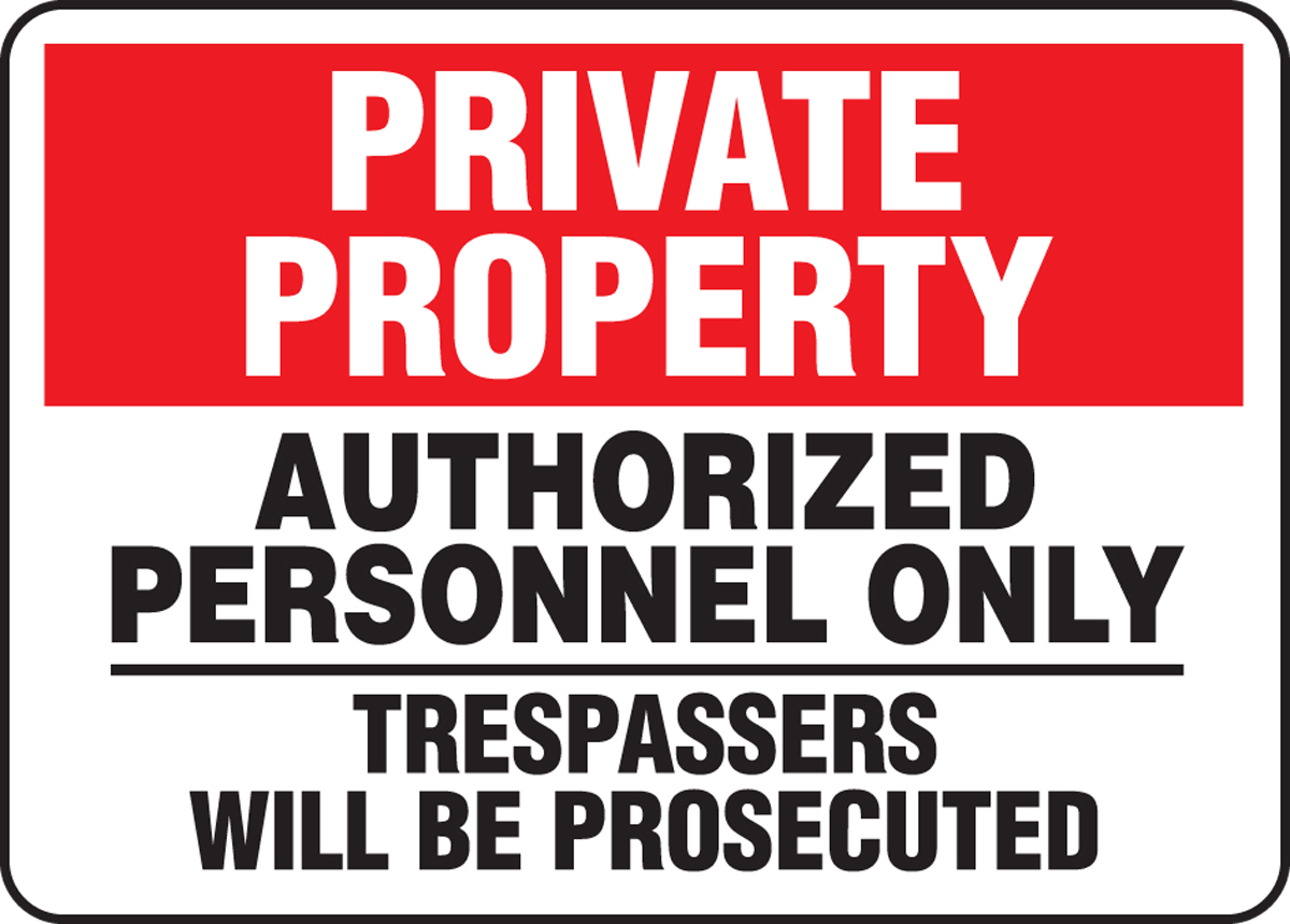 Private Property Trespassers Will Be Prosecuted Security Safety A5 Sign/Sticker 