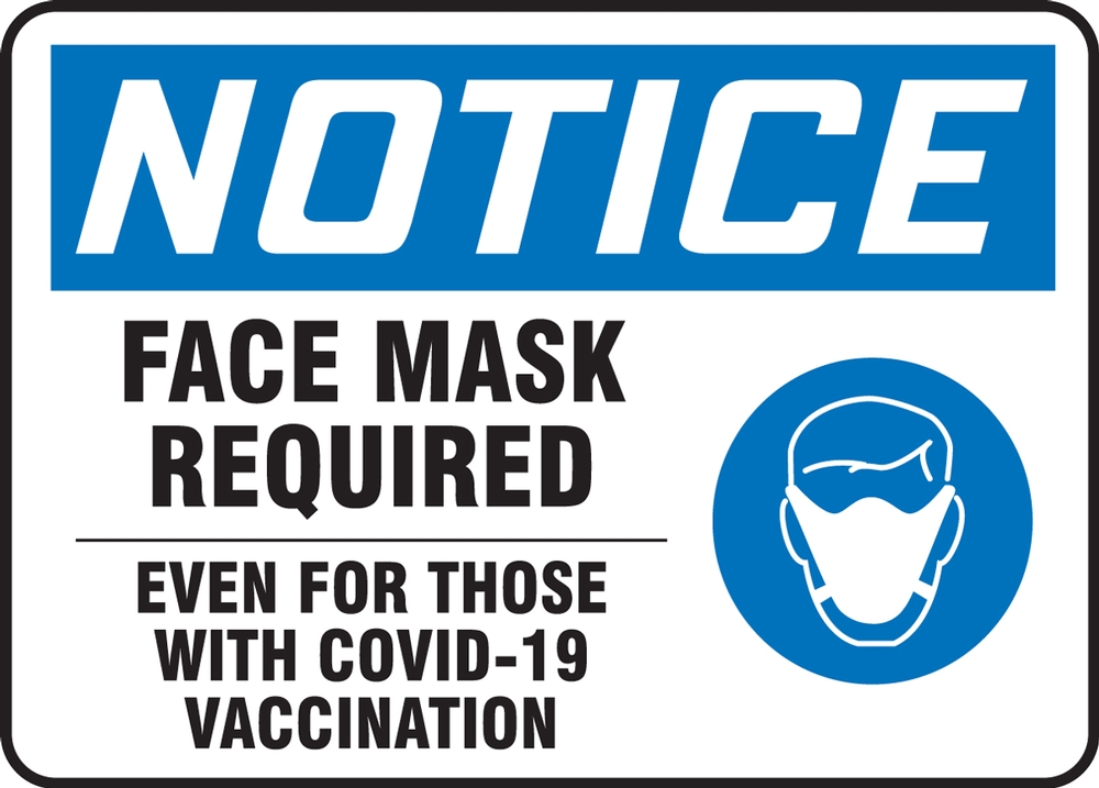 *OSHA NOTICE* Security Sign NOTICE FACE MASK REQUIRED Aluminum Sign 8X12 Inches 
