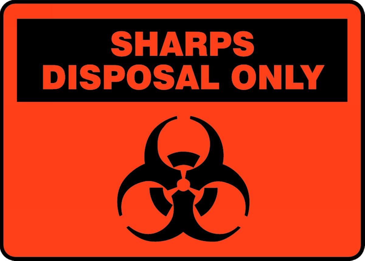 Sharps Disposal Only Safety Sign MBHZ518