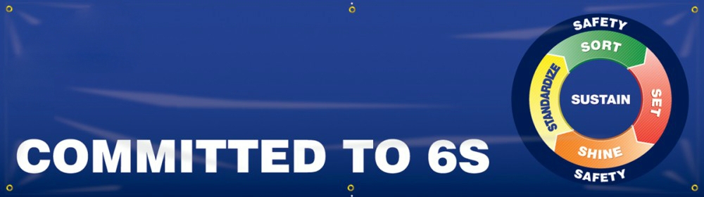 Organization / 5S / Lean, Legend: COMMITTED TO 6S ...