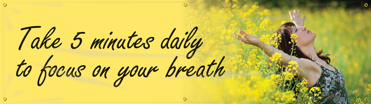 Motivation Product, Legend: TAKE 5 MINUTES DAILY TO FOCUS ON YOUR BREATH