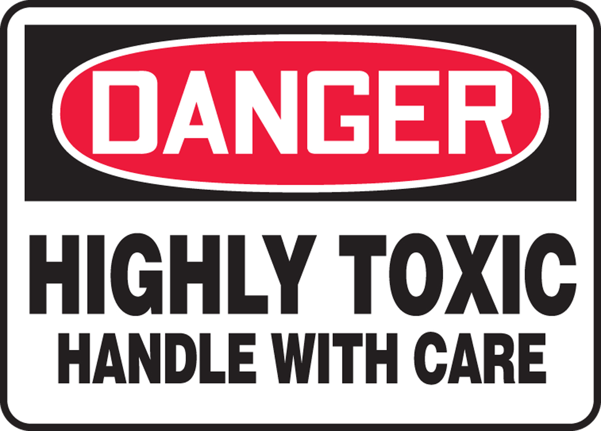 Danger Toxic Chemicals Osha Metal Aluminum Sign 