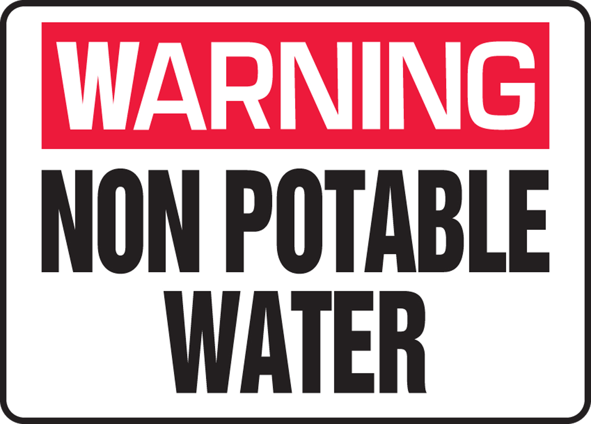 Non Potable Water Warning Safety Sign Mcaw305