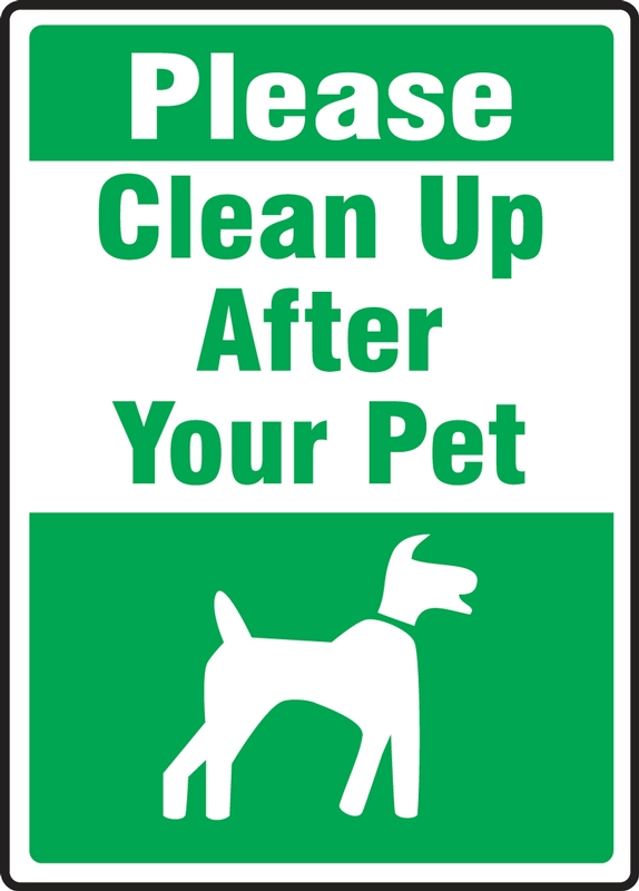 Waterproof Weather Resistant 12 x 9 Clean Up After Your Pets Sign Easy to Mount Clean Up After Your Dog Sign, 2 Pack Double Sided with Metal Wire H-Stakes Stands Corrugated Plastic Non-fading