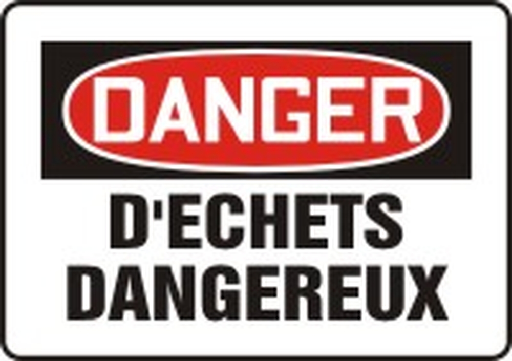 DANGER DÉCHETS DANGEREUX