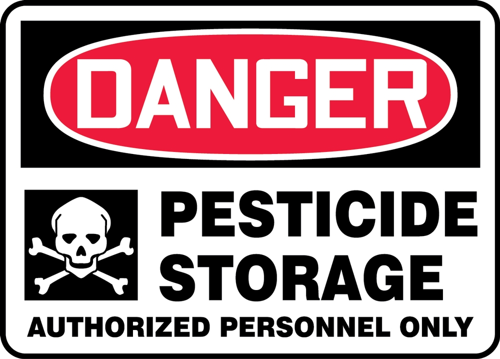 Aluma-Lite AccuformDanger Pesticide Storage Area Safety Sign 7 x 10 Inches MCAW100XL