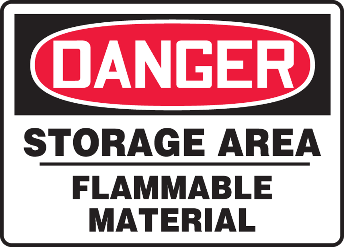 STORAGE AREA FLAMMABLE MATERIAL