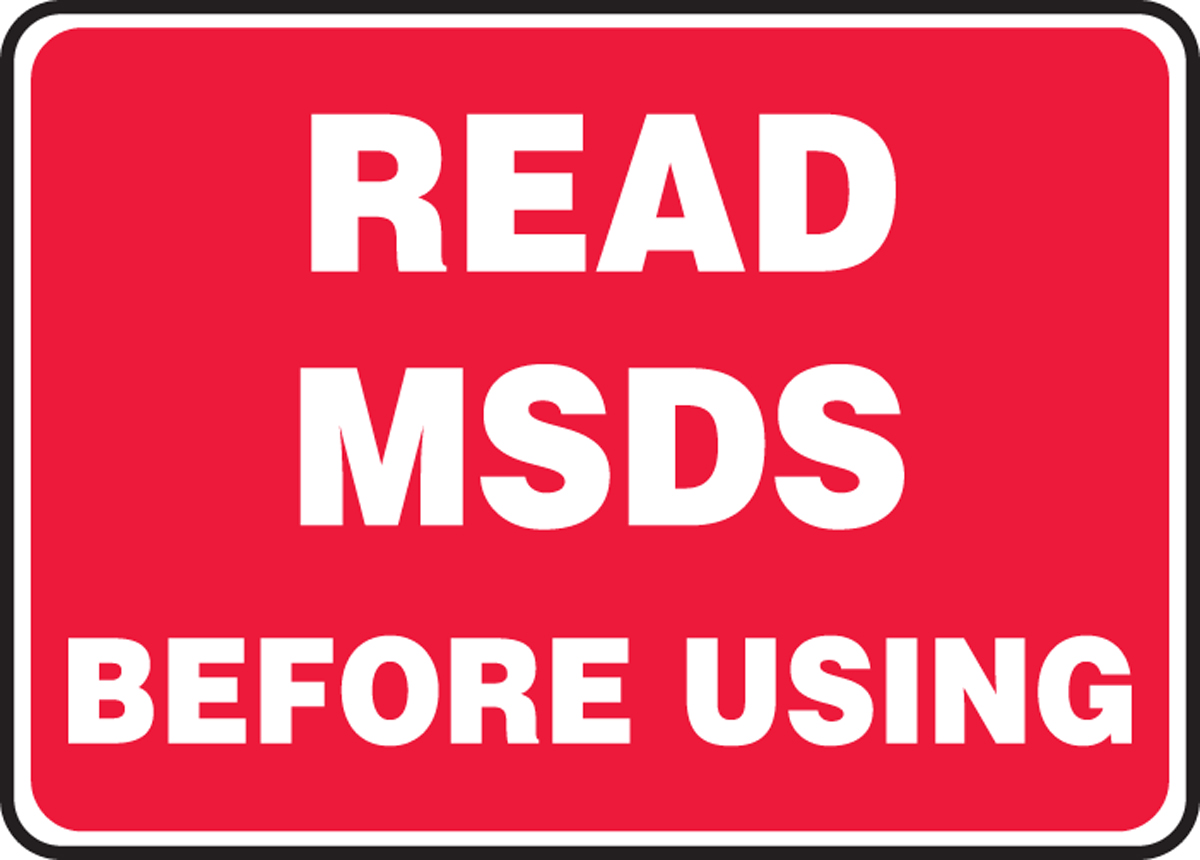 READ MSDS BEFORE USING