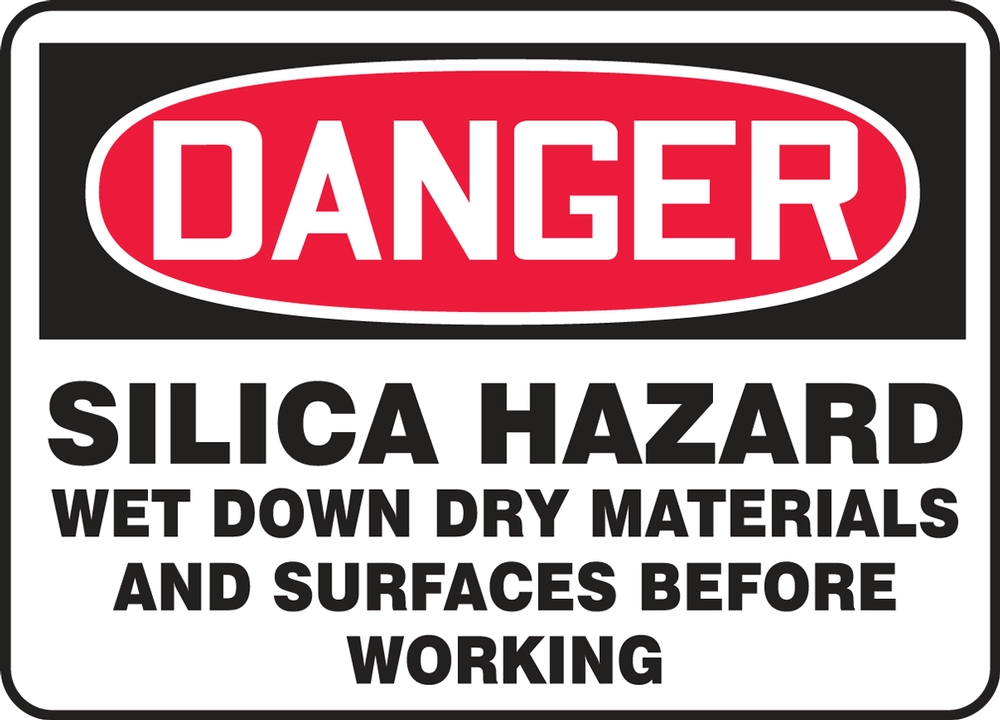 OSHA Danger Safety Sign: Silica Hazard