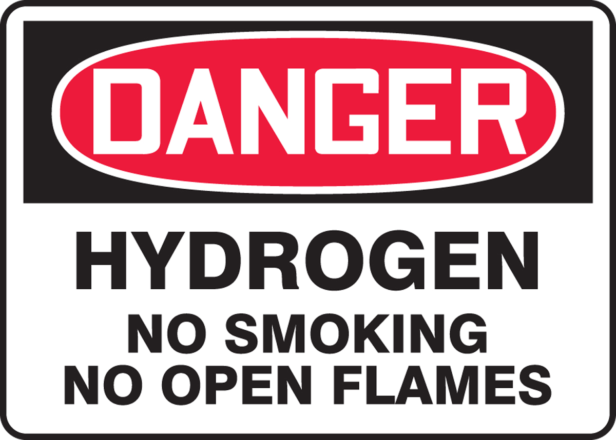 HYDROGEN NO SMOKING NO OPEN FLAMES