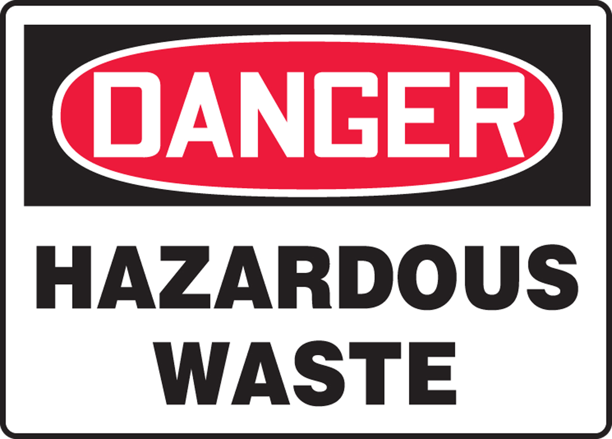 Danger Signs HAZARDOUS WASTE 