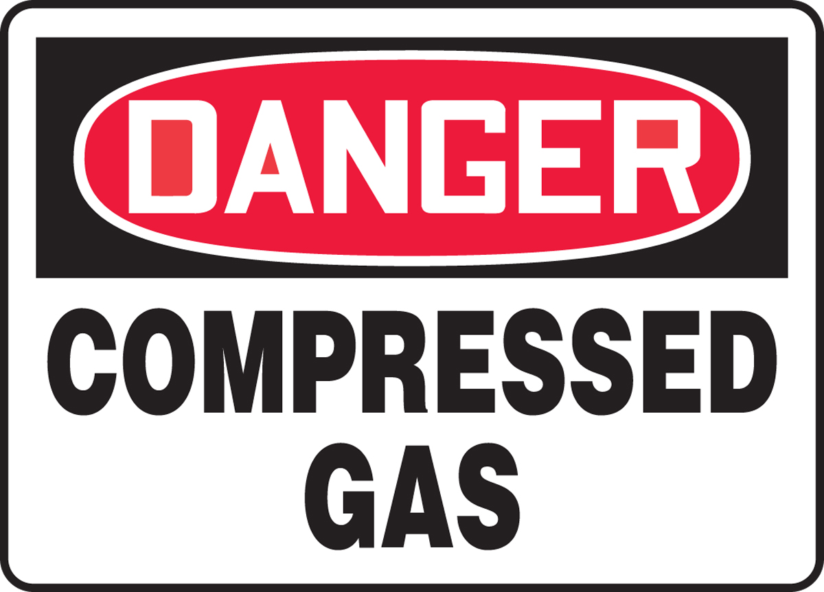 DANGER COMPRESSED GAS