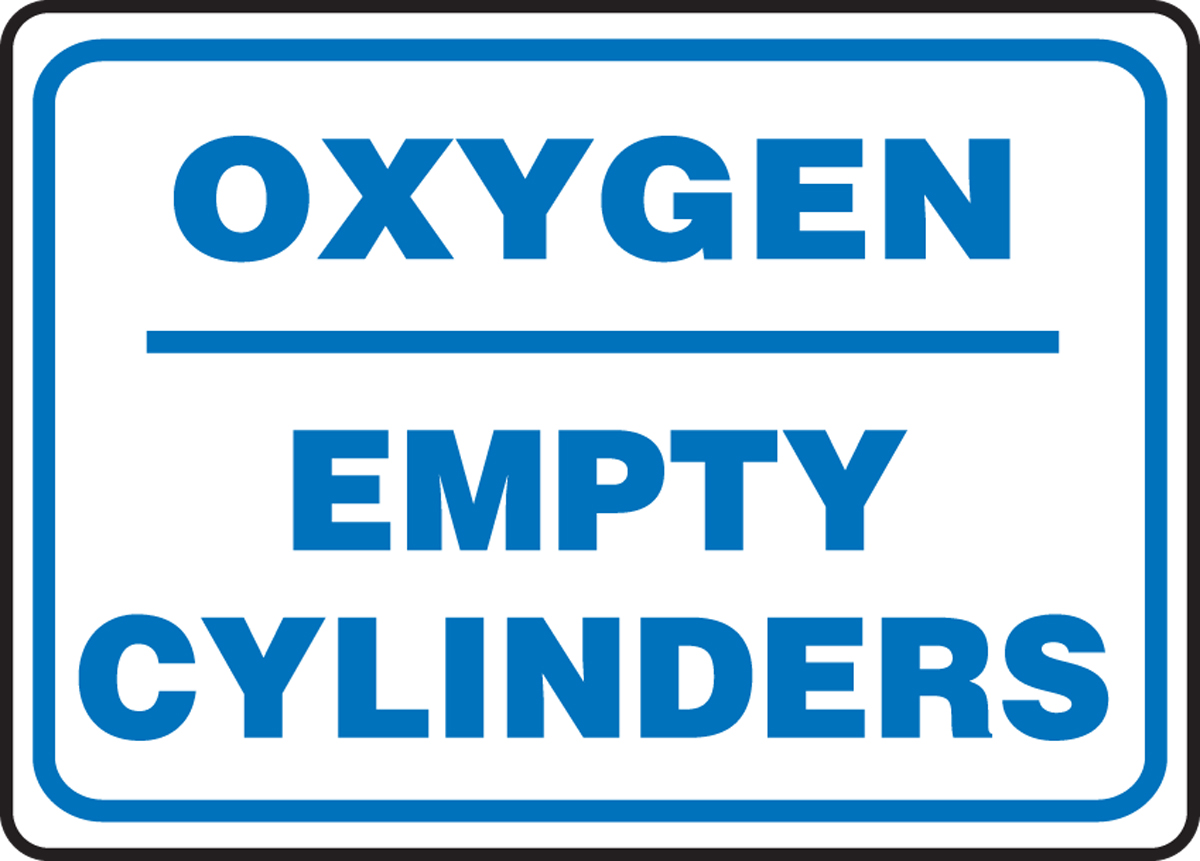 10 Length x 14 Width LegendEMPTY OXYGEN CYLINDERS White on Red DO NOT USE Accuform MWLD502VA Aluminum Safety Sign 