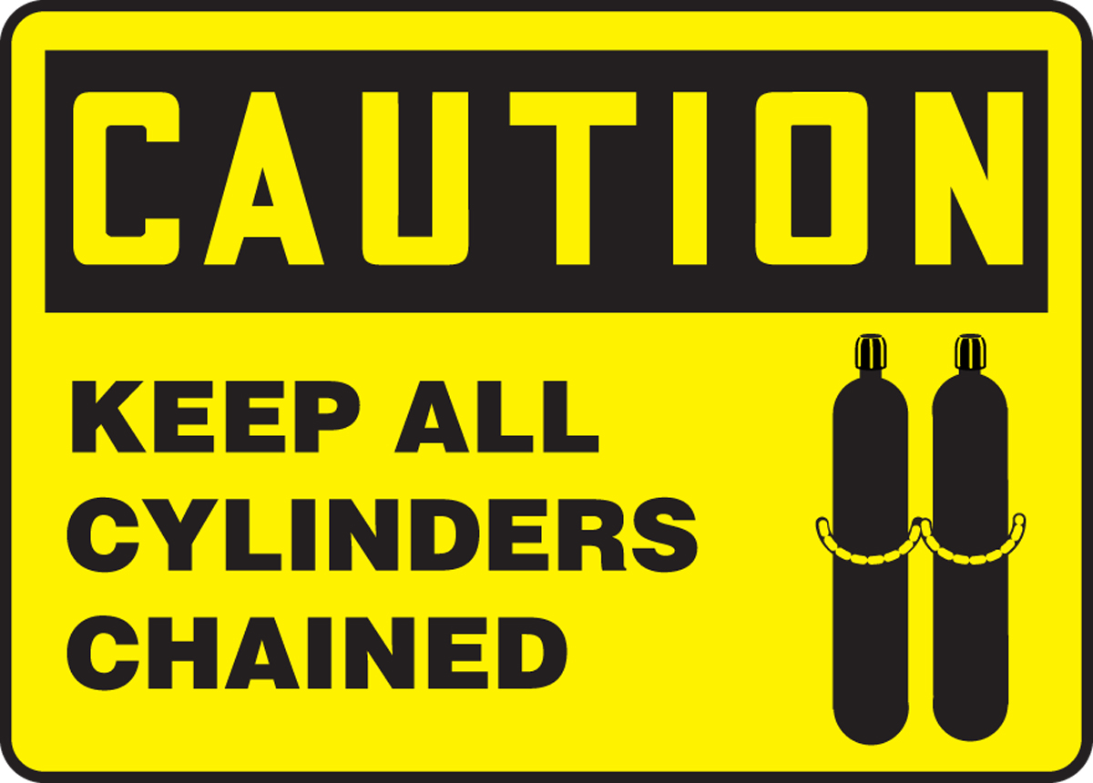 KEEP ALL CYLINDERS CHAINED with Graphic 10 Length x 14 Height KEEP ALL CYLINDERS CHAINED with Graphic 10 Length x 14 Height Legend CAUTION NMC ESC530AB Bilingual OSHA Sign 0.040 Aluminum Black On Yellow Legend CAUTION KEEP ALL CYLINDERS CHAINED with Graphic 10 Length x 14 Height KEEP ALL CYLINDERS CHAINED with Graphic 10 Length x 14 Height Legend CAUTION NMC ESC530AB Bilingual OSHA Sign 0.040 Aluminum Black On Yellow Legend CAUTION