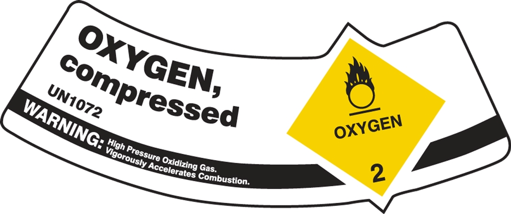 OXYGEN, INDUSTRIAL OXYGEN CAUTION KEEP AWAY FROM HEAT, FLAME OR SPARKS