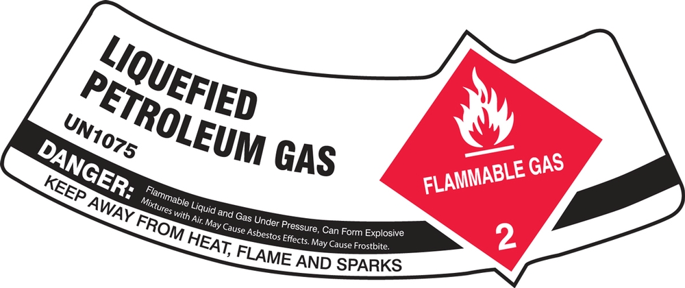 Highly Flammable Labels Gas Safe L.P.G 