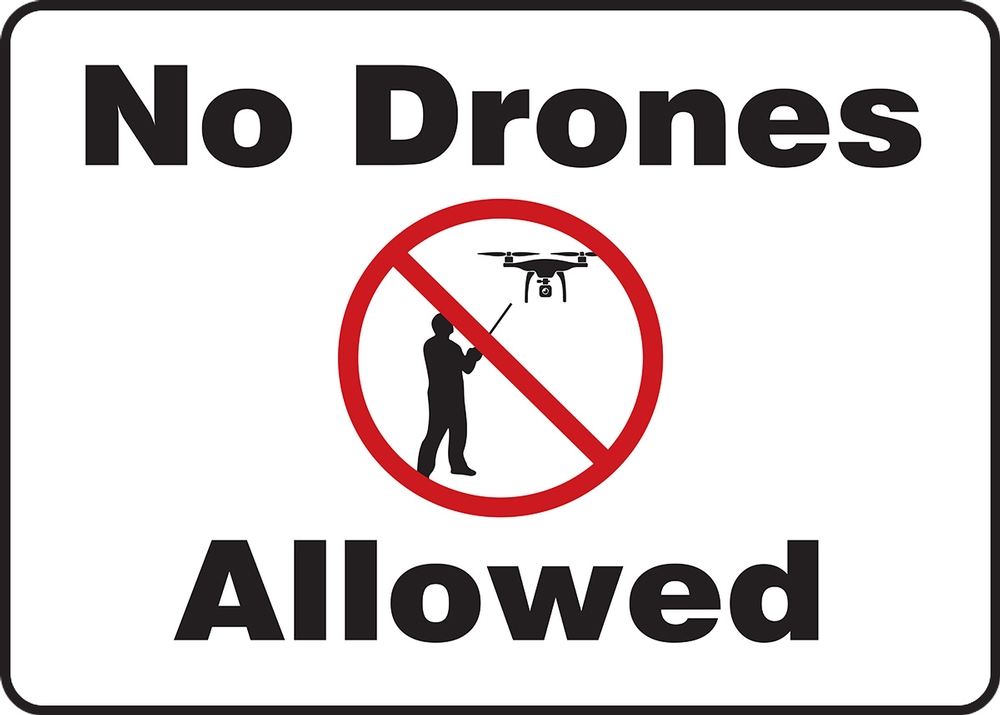 No Drones allowed Safety sign 