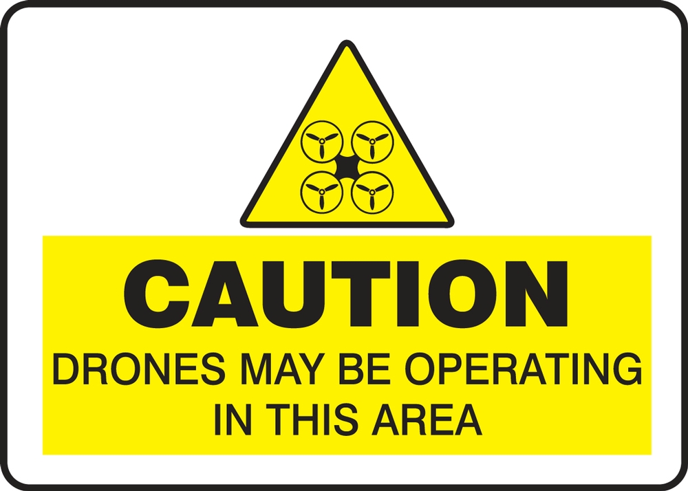 2 X AERIAL PHOTOGRAPHY CAUTION DRONE OPERATING WARNING STICKERS SIGNS LARGE 