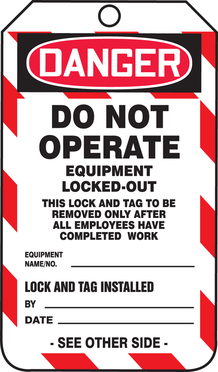 DO NOT ENERGIZE EQUIPMENT LOCKED OUT ... / GROUP LOCKOUT ...