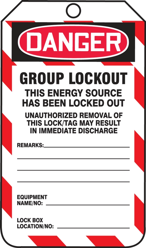 DO NOT OPERATE GROUP LOCKOUT...